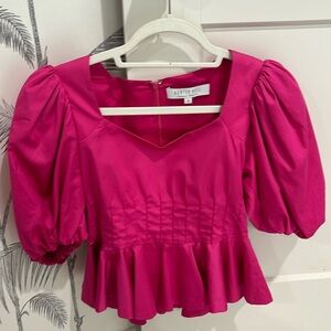 Hunter Bell cotton peplum top size 2
